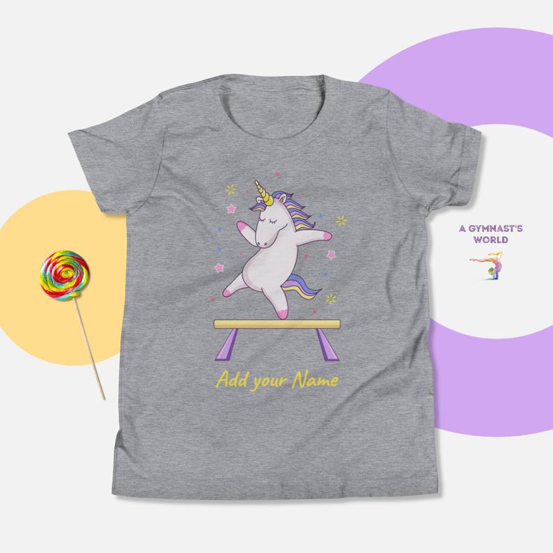 Unicorn Gymnast Shirt Personalized